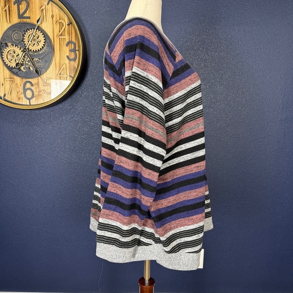 Sunday Striped Sweater Criss Cross Back Plus Size 3X - Picture 5 of 8